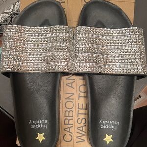 Hippie Laundry Sandals Womens Size 10 Bling Slides